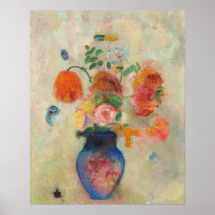 Large vase with flowers - Odilon Redon Poster