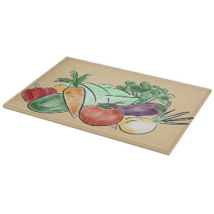 Large Veggie Love Cutting Board