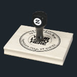 Large Vintage Logo Return Address Rubber Stamp<br><div class="desc">Personalise this Vintage Round Custom Logo and Text Business rubber stamp with your custom business logo, perfect for rustic jar labels, return address, small business stationery, crafts, etsy shop supplies, homemade wrapping paper, delicious office gifts, scrapbooking. Create your unique stamp with this vintage distressed round design, upload your own logo,...</div>