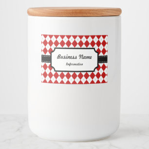 Large Vintage Red Custom Business Labels 