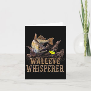 Large Walleye With Fishing Lure Drawing Walleye Wh Card