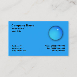 Large Water Drop Business Card