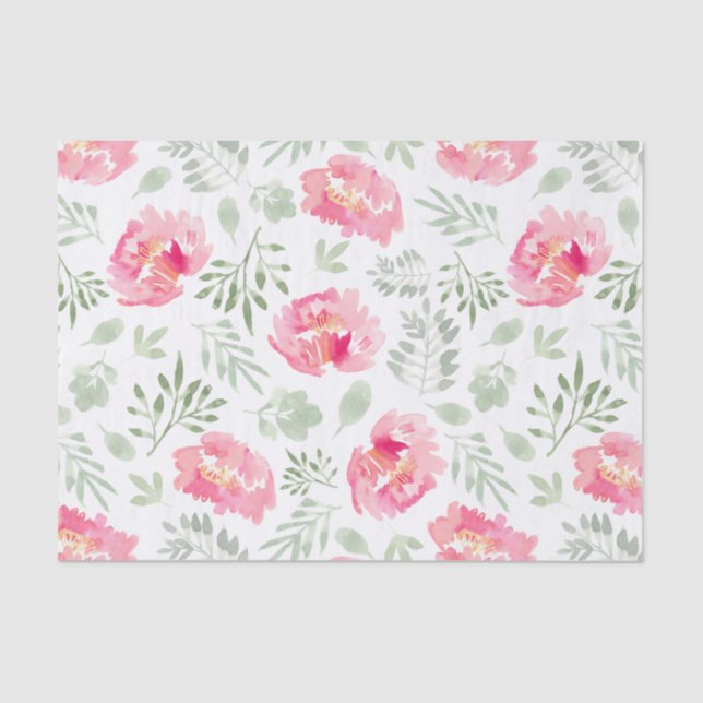 Large Watercolor Florals Tissue Paper (Front)