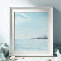 Large Watercolor Ocean Art