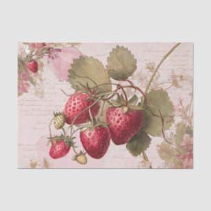 Large Watercolor Strawberries Tissue Paper