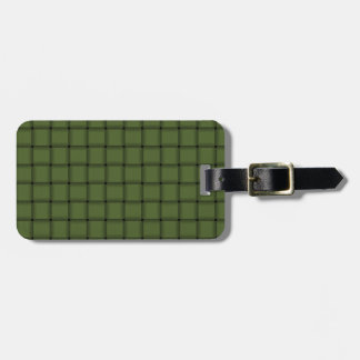 Large Weave - Dark Olive Green Luggage Tag