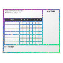 Large Weekly Habit Tracker Notepad