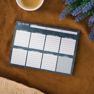 Large Weekly To-Do List - Leaf Design Notepad