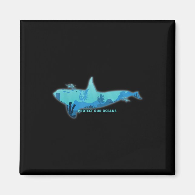 Large Whale Environmental Protection, Climate Prot Magnet (Front)