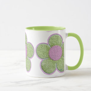 Large Whimsical Flower Mug