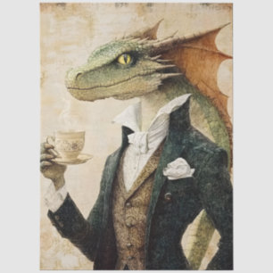 Large Whimsical Mythological Fantasy Dragon Tissue Paper