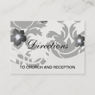 large white and black bold damask enclosure card
