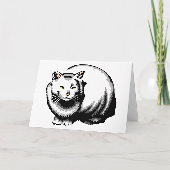 Large White Cat Greeting Cards (Creator Uploaded)
