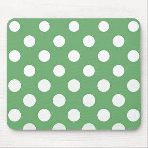 Large white dots on lime green mouse pad