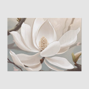 Large White Magnolia Flower Tissue Paper