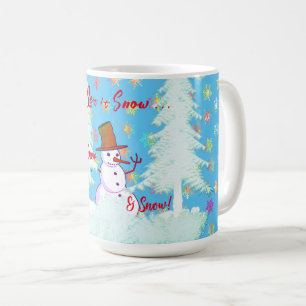 Large Winter Fun Snowman Hot Drink Latte Mug