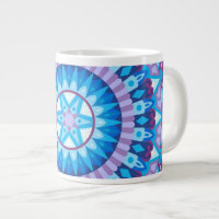 Large Winter Mandala Blue Snowflake Pattern Cosy