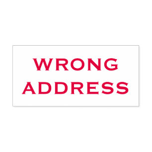 Large Wrong Address Unknown Self-inking Stamp