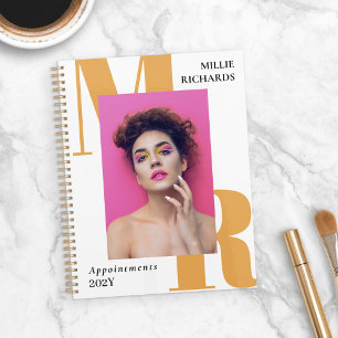 Large Yellow Initials Typography Photo Appointment Planner