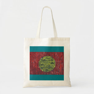 Large Yellow Sun Spot with red and black lines Tote Bag