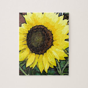 Large Yellow Sunflower Jigsaw Puzzle
