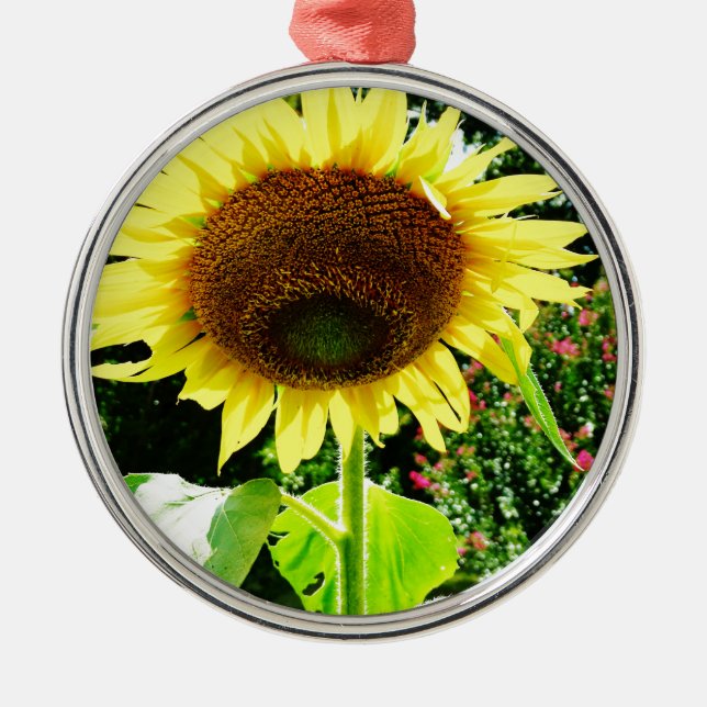 Large yellow Sunflower Metal Tree Decoration (Front)