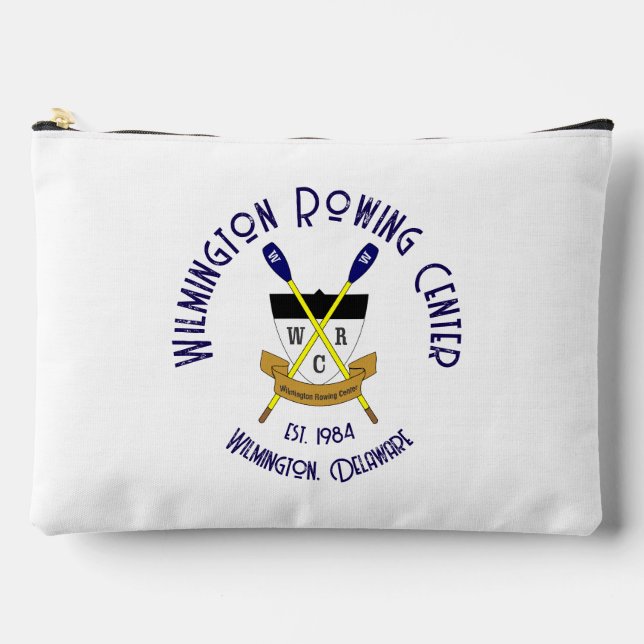 Large Zip Pouch White (Front)