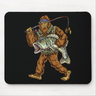Largemouth B Fishing Bigfoot Fisherman 1 Mouse Pad