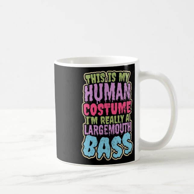 Largemouth B Fishing Design Human Costume Gift  Coffee Mug (Right)