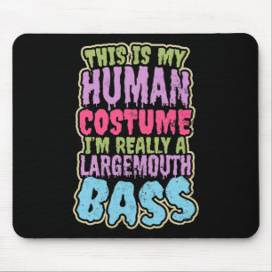 Largemouth B Fishing Design Human Costume Gift  Mouse Pad