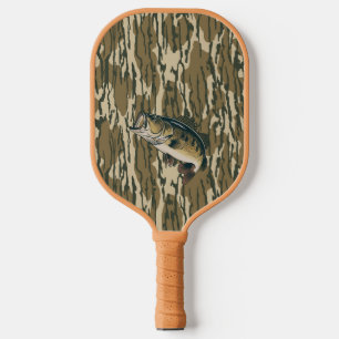 Largemouth Bass Bottomland Camo Bass Fishing Men Pickleball Paddle
