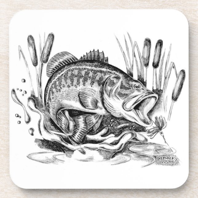 Largemouth Bass Coaster (Front)