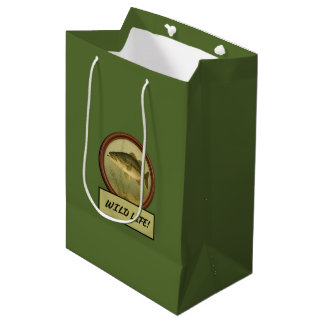Largemouth Bass Dark Olive Green Gift Bag