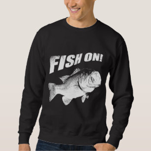 Largemouth bass fish on sweatshirt