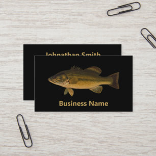Largemouth Bass Fish Template Business Card