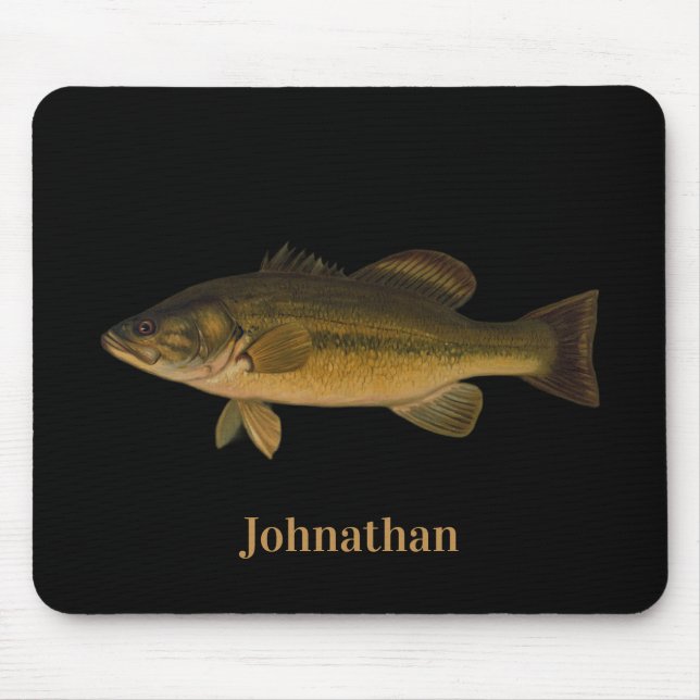 Largemouth Bass Fish Your Name Here Mouse Pad (Front)