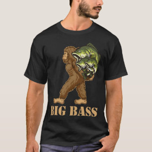 Largemouth Bass Fishing for men Cool Fish Hunting T-Shirt
