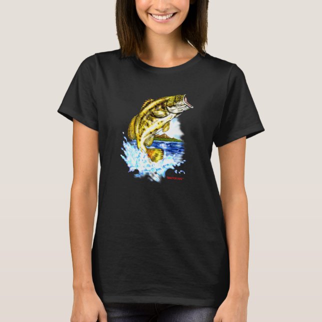 Largemouth Bass Fishing T-Shirt (Front)