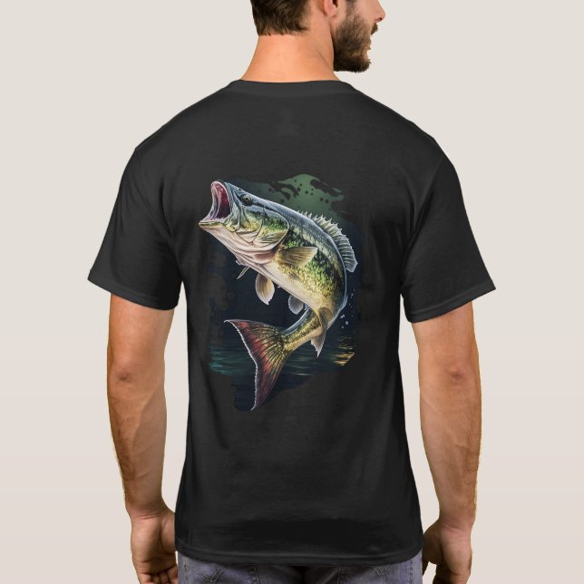 Largemouth Bass Fishing T-Shirt (Back)