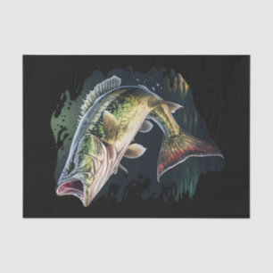 Largemouth Bass Fishing Tissue Paper