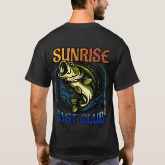 Largemouth Bass illustration Sunrise Cast Club T-Shirt