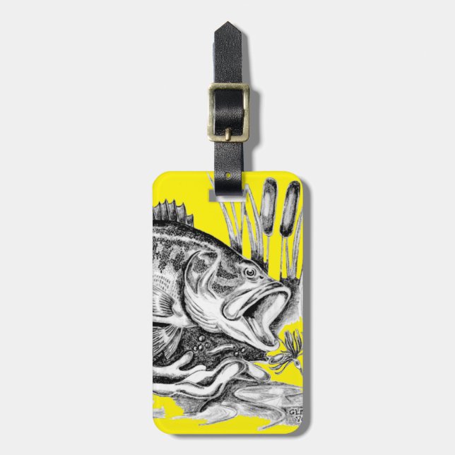 Largemouth Bass Luggage Tag (Front Vertical)
