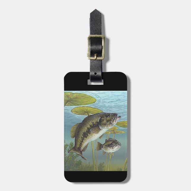 Largemouth Bass Luggage Tag (Front Vertical)