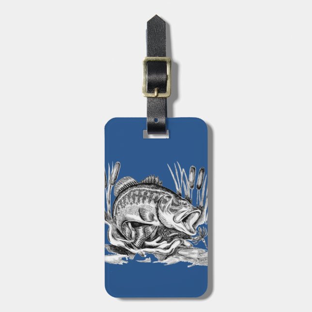 Largemouth Bass Luggage Tag (Front Vertical)