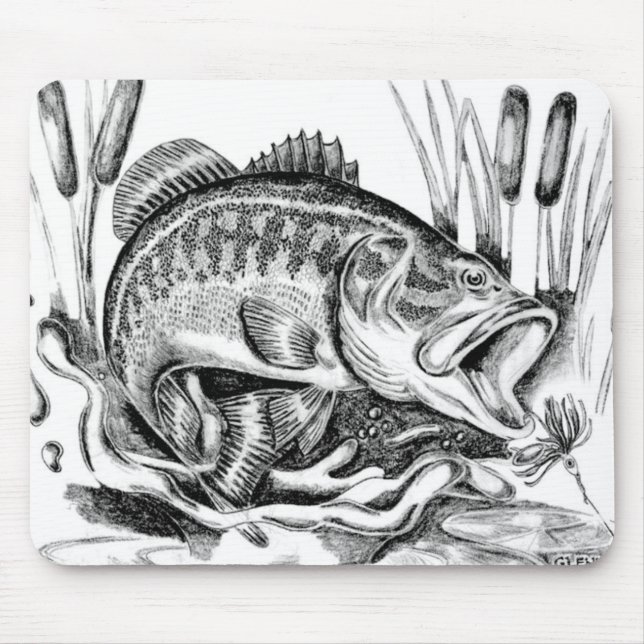 Largemouth Bass Mouse Pad (Front)