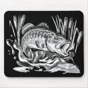 Largemouth bass mouse pad