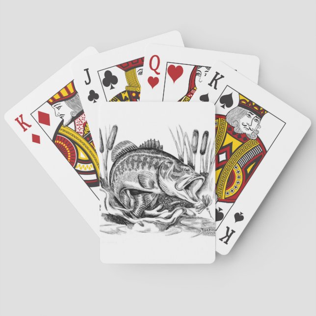 Largemouth Bass Playing Cards (Back)
