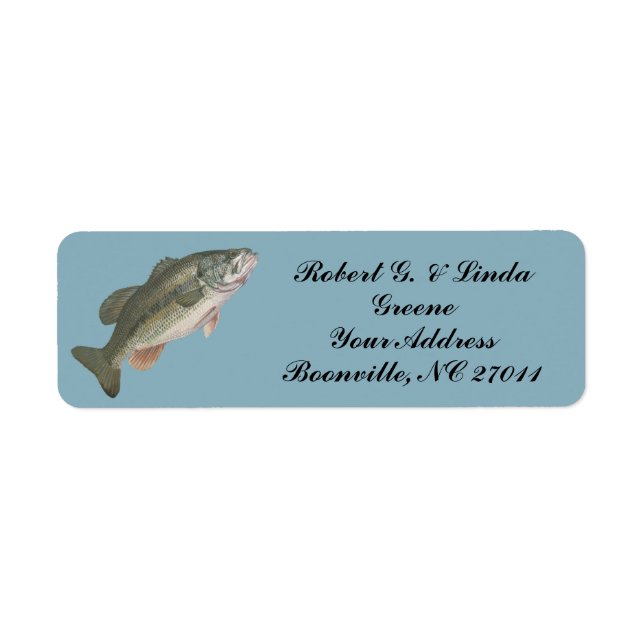 LARGEMOUTH BASS-RETURN ADDRESS LABELS (Front)