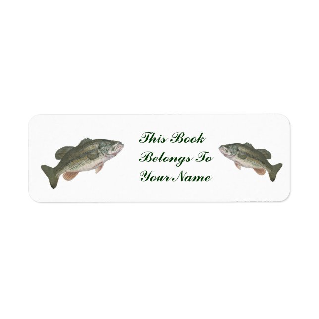 LARGEMOUTH BASS- RETURN ADDRESS LABELS-THIS BOOK (Front)