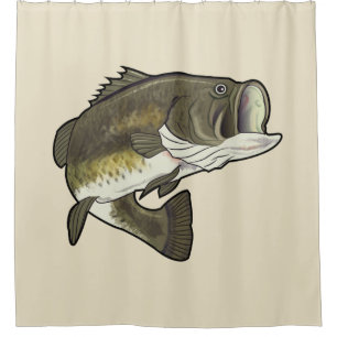 Largemouth Bass Shower Curtain